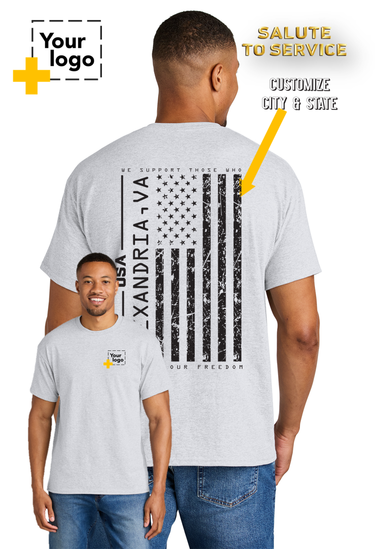 Custom Gildan® DryBlend® 50 Cotton/50 Poly T-Shirt - Salute To Service