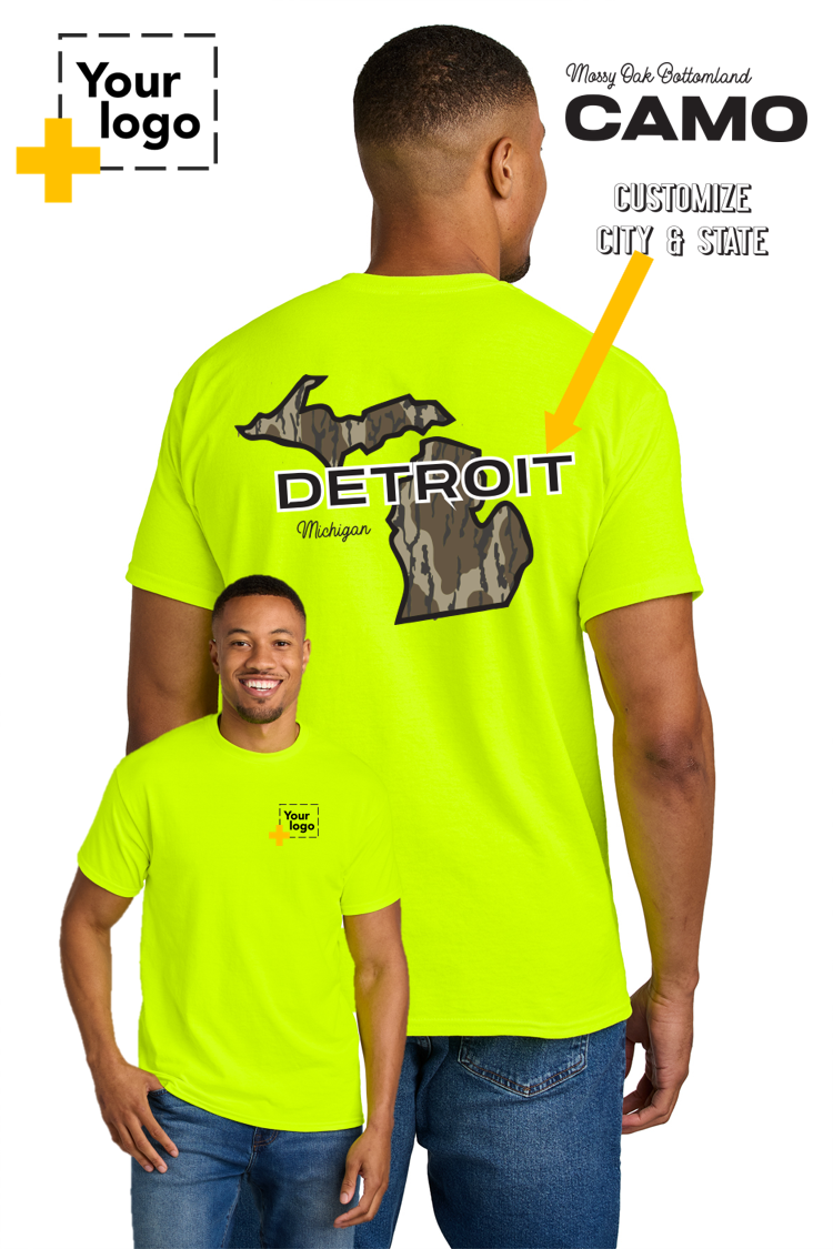 Custom Gildan® DryBlend® 50 Cotton/50 Poly T-Shirt - Bottomland Camo
