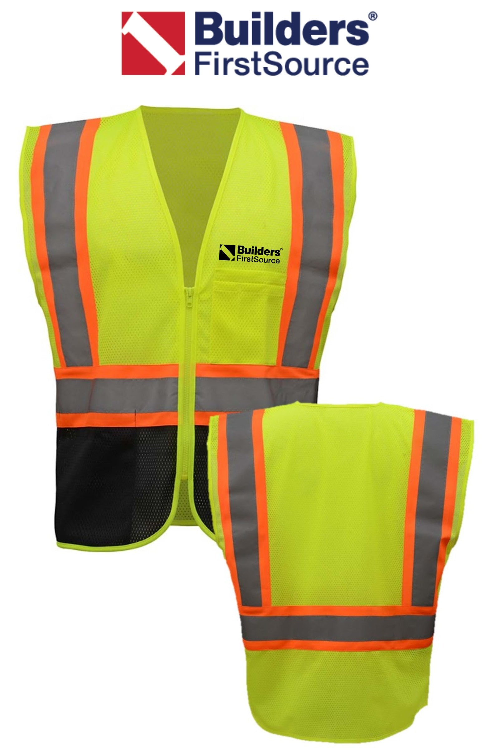 Class 2 Two Tone Vest w/ Black Bottom