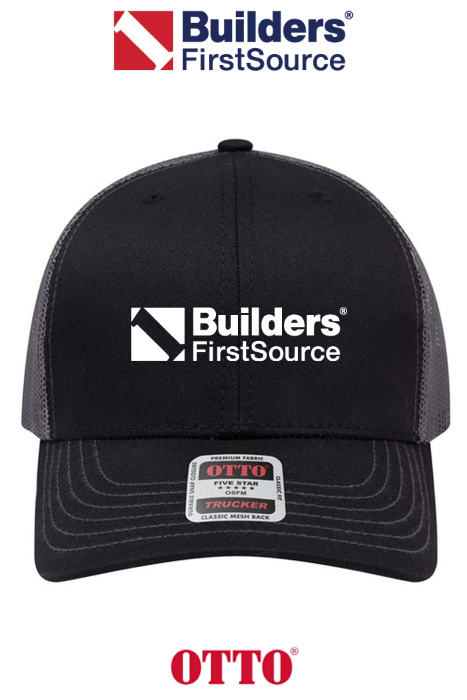 OTTO CAP® 6 Panel Mid Profile Mesh Back Trucker Hat