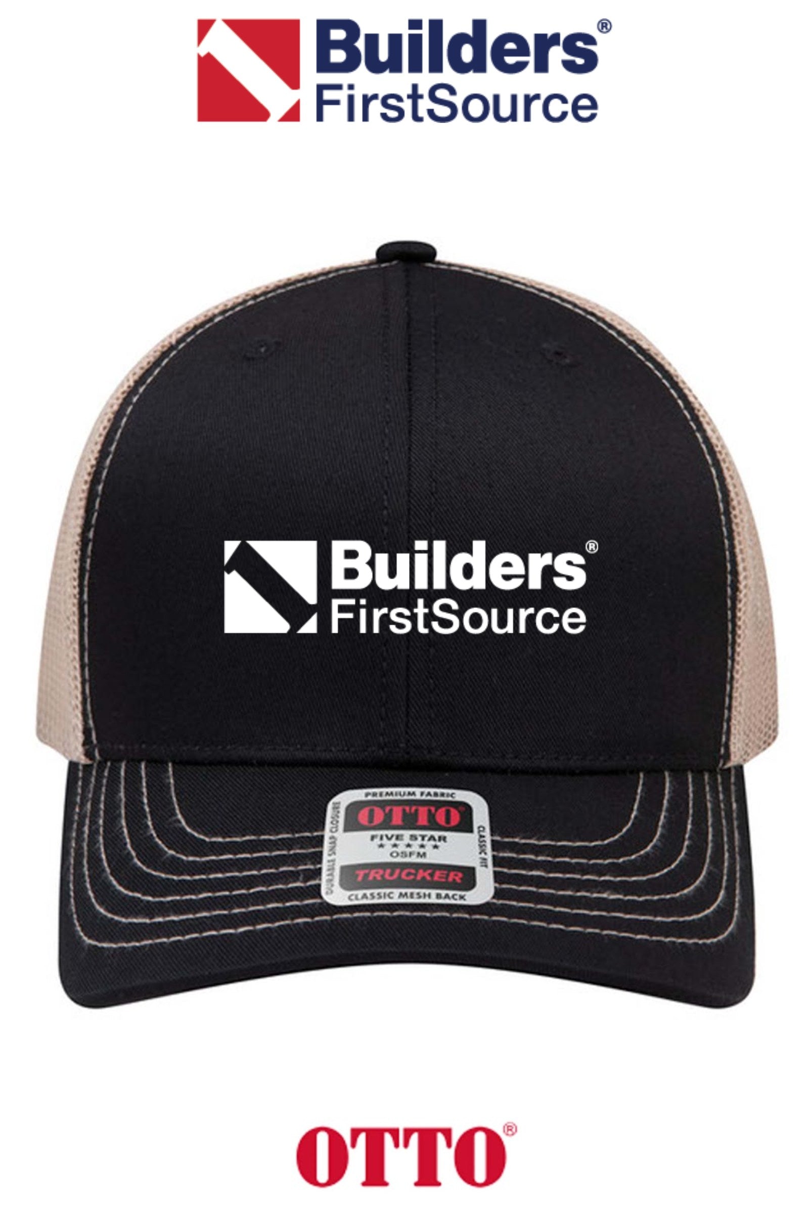OTTO CAP® 6 Panel Mid Profile Mesh Back Trucker Hat
