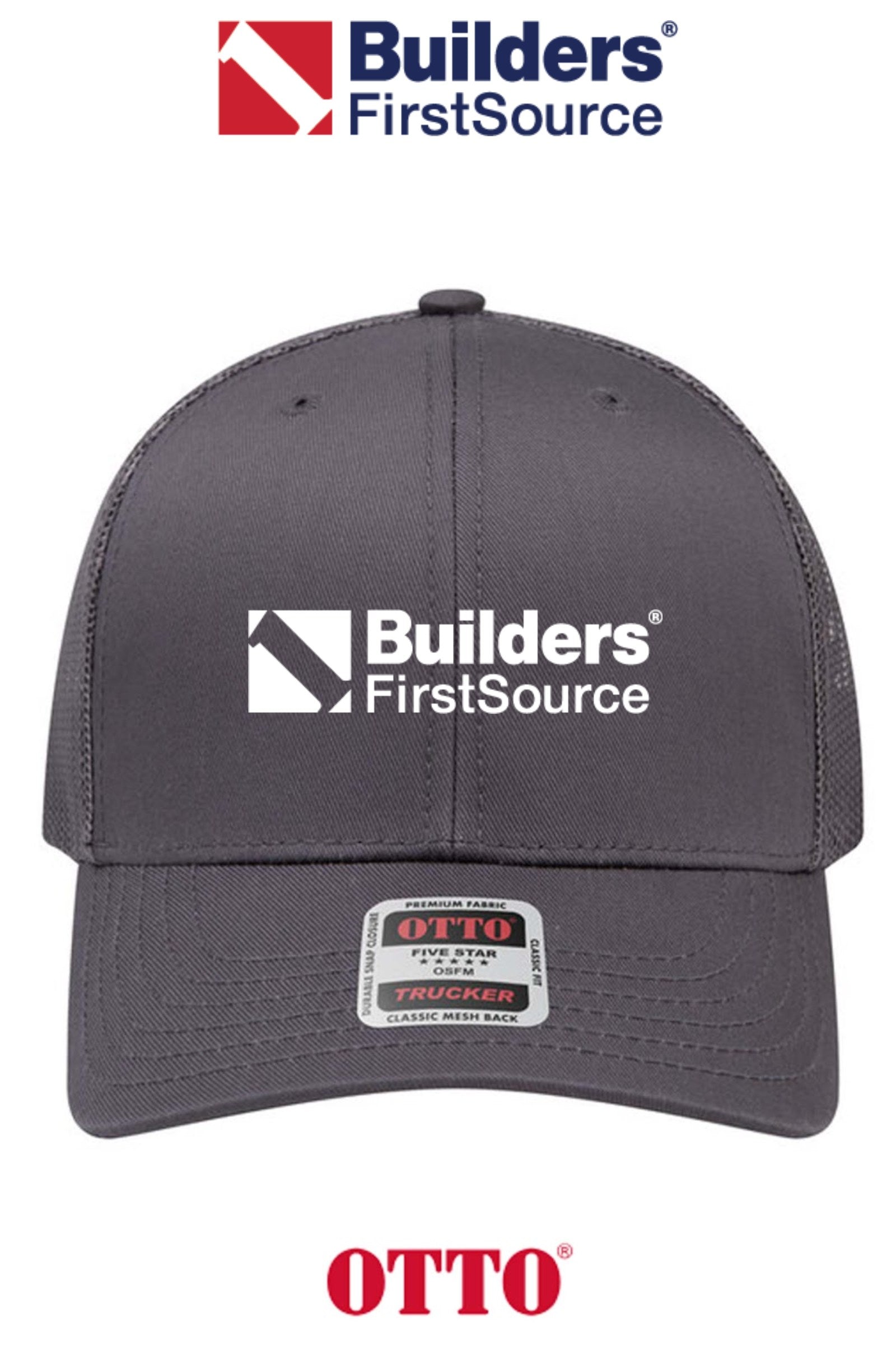 OTTO CAP® 6 Panel Mid Profile Mesh Back Trucker Hat