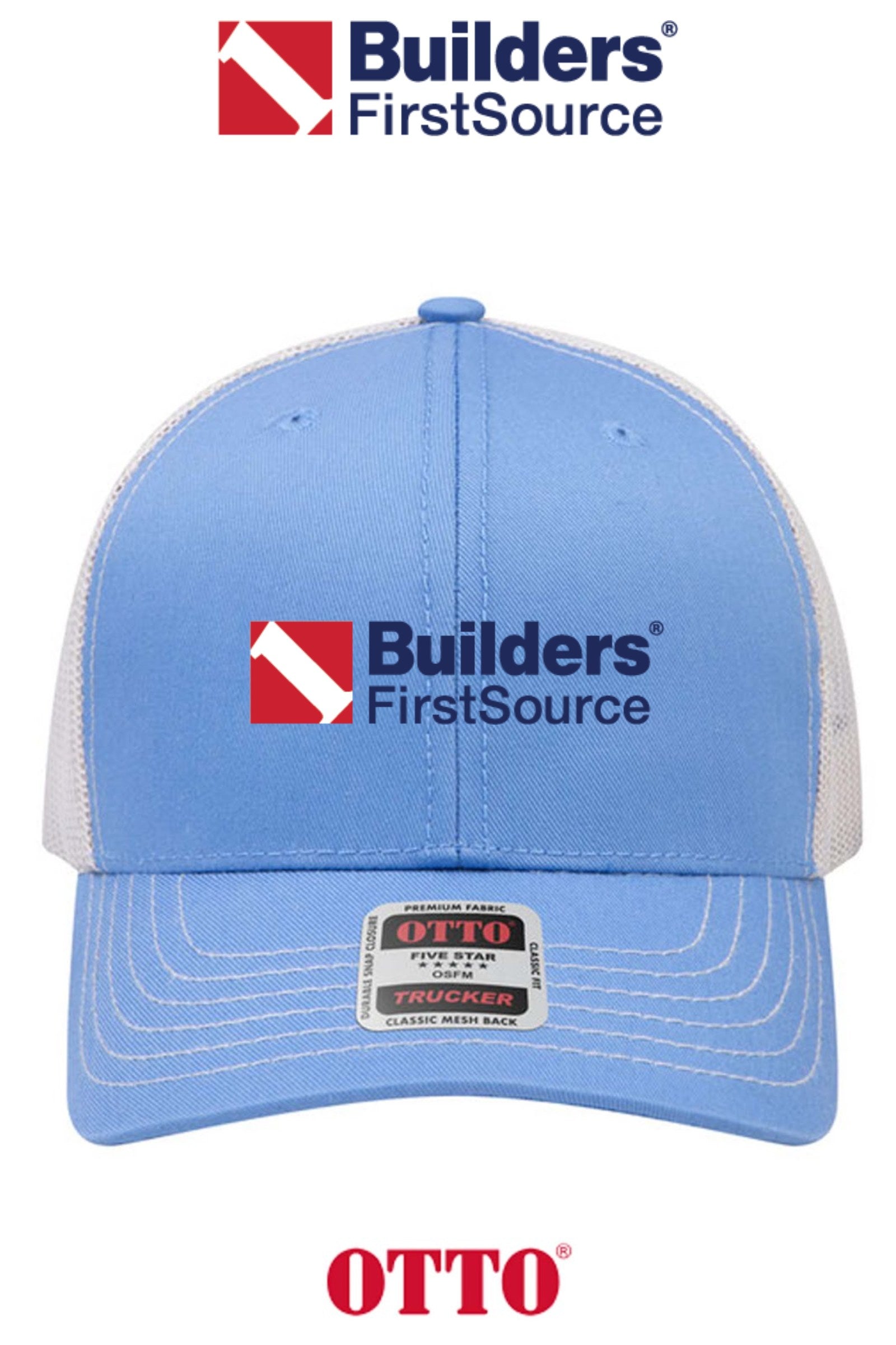 OTTO CAP® 6 Panel Mid Profile Mesh Back Trucker Hat