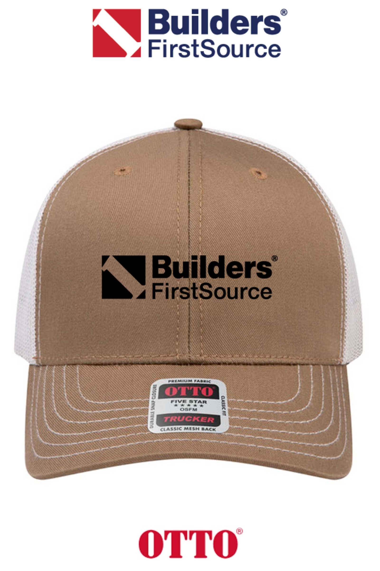OTTO CAP® 6 Panel Mid Profile Mesh Back Trucker Hat