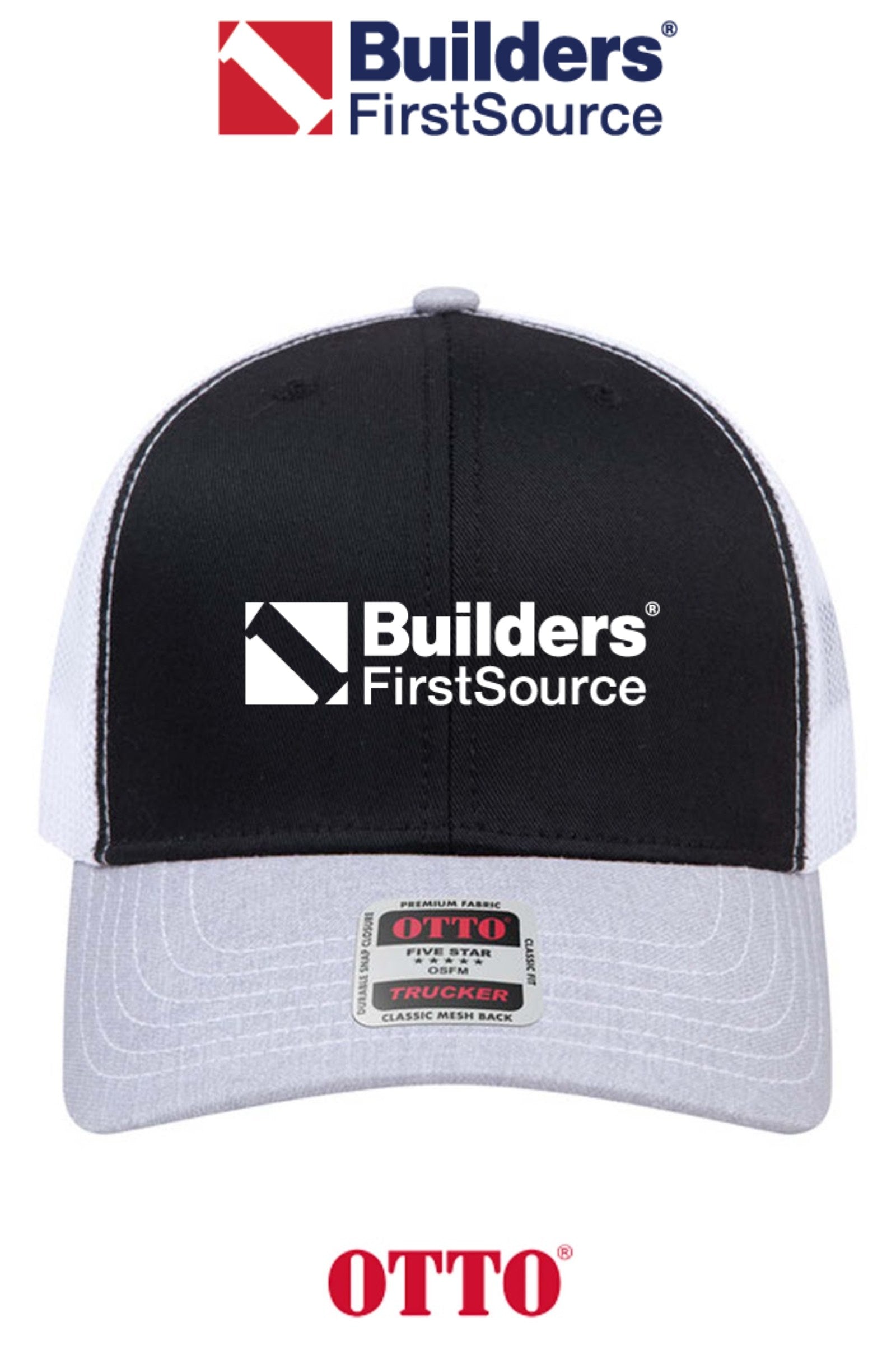 OTTO CAP® 6 Panel Mid Profile Mesh Back Trucker Hat