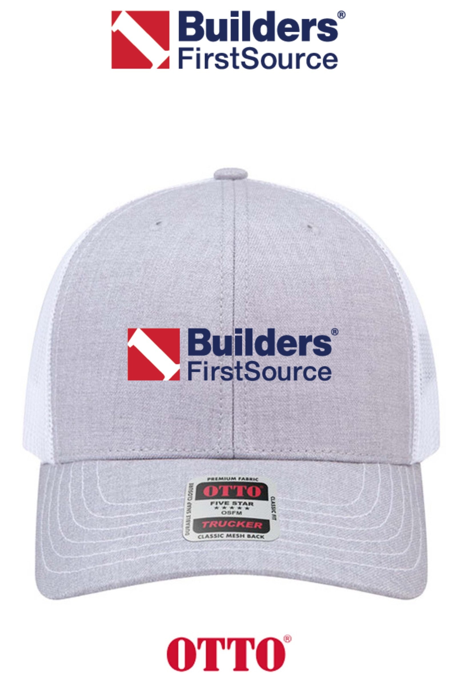 OTTO CAP® 6 Panel Mid Profile Mesh Back Trucker Hat