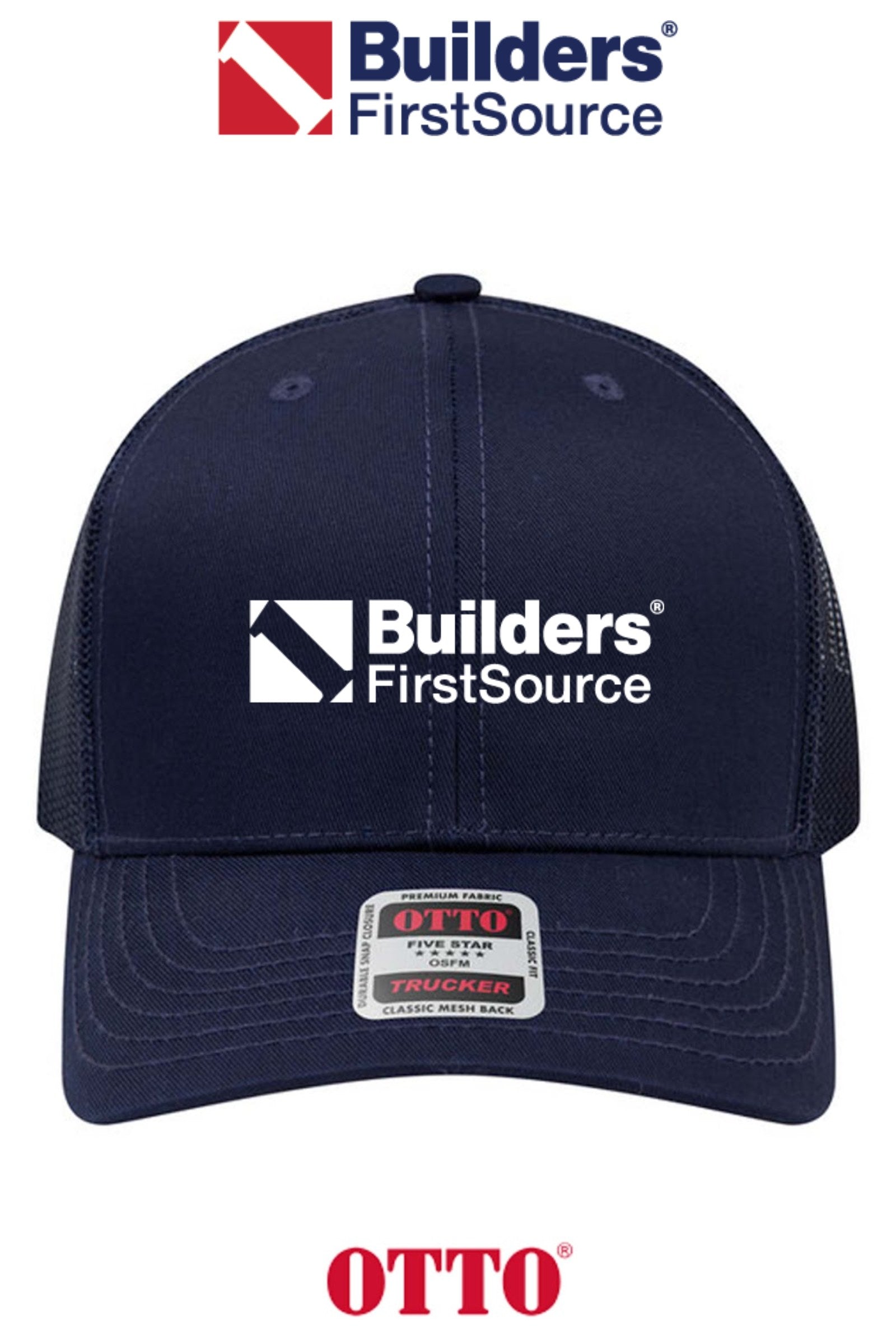 OTTO CAP® 6 Panel Mid Profile Mesh Back Trucker Hat