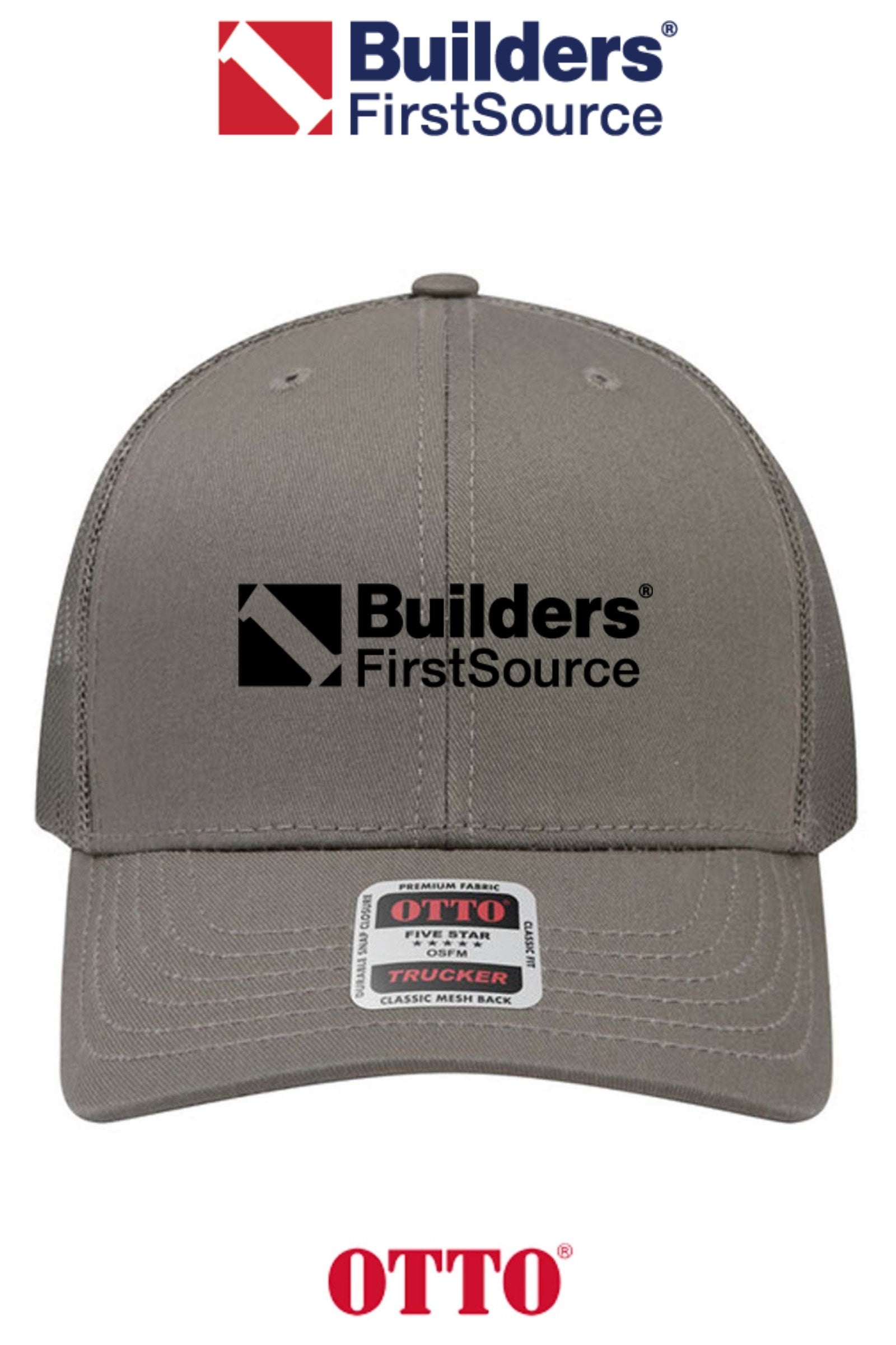 OTTO CAP® 6 Panel Mid Profile Mesh Back Trucker Hat