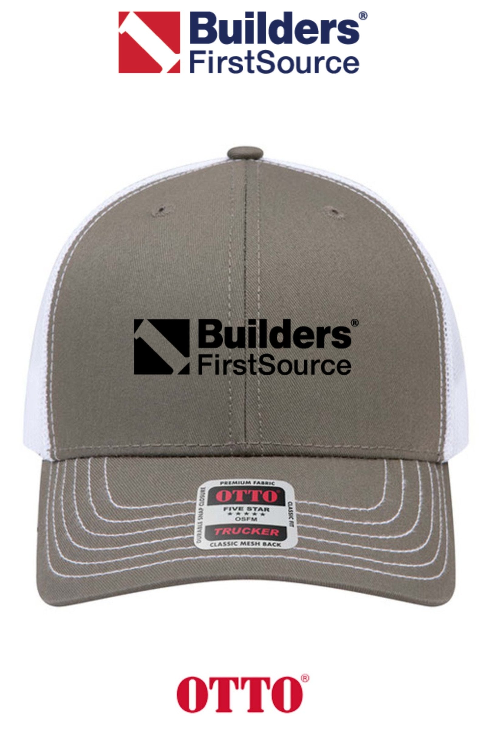 OTTO CAP® 6 Panel Mid Profile Mesh Back Trucker Hat