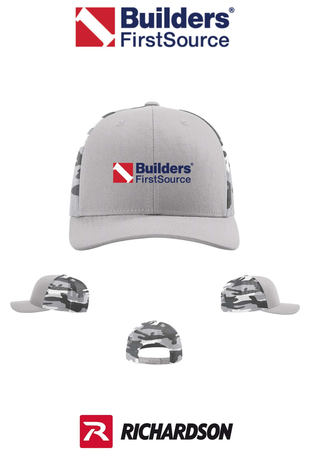 Richardson 112PM Printed Mesh Trucker