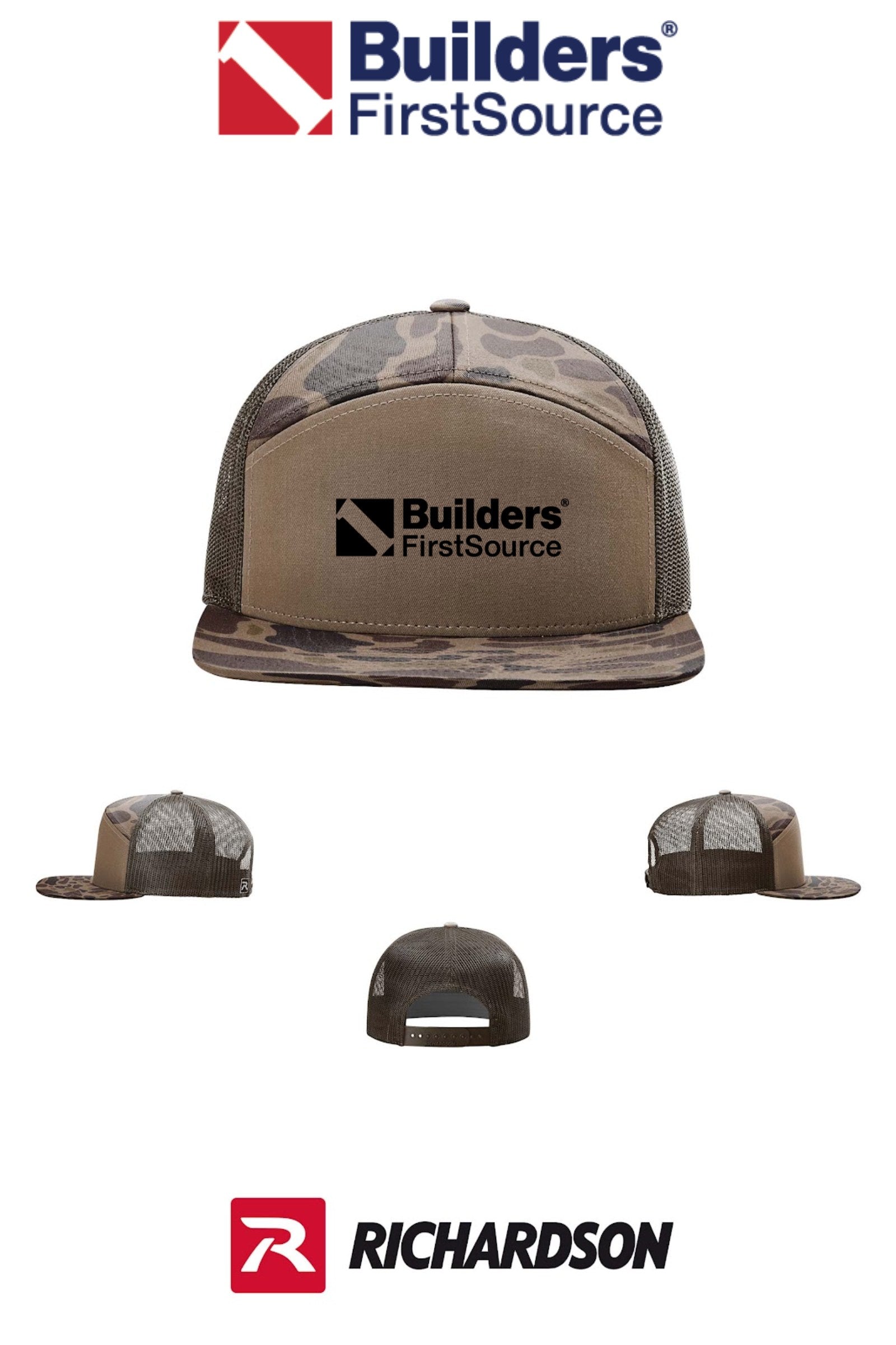 Richardson 168P Printed Seven-Panel Trucker