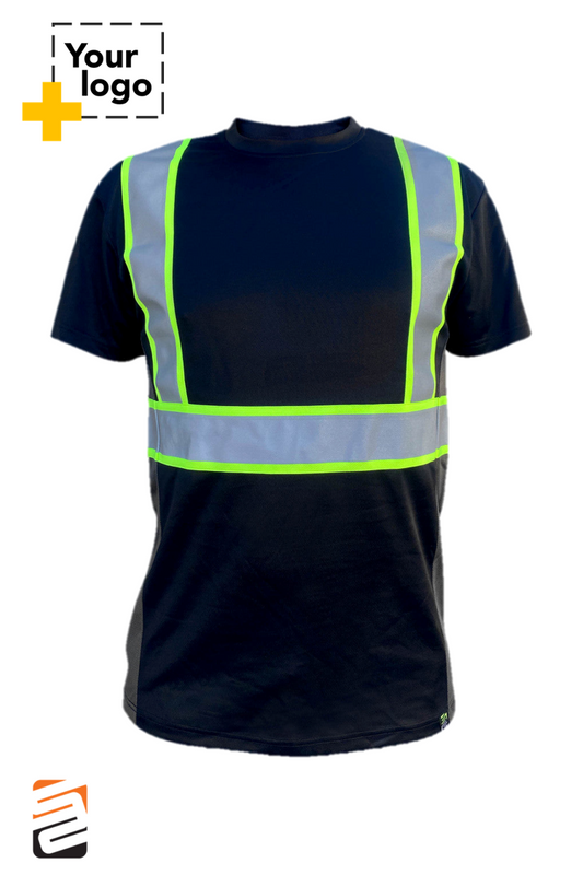 Cooling Performance Short Sleeve Class 2 - Type-R  - Safety Shirt - Black