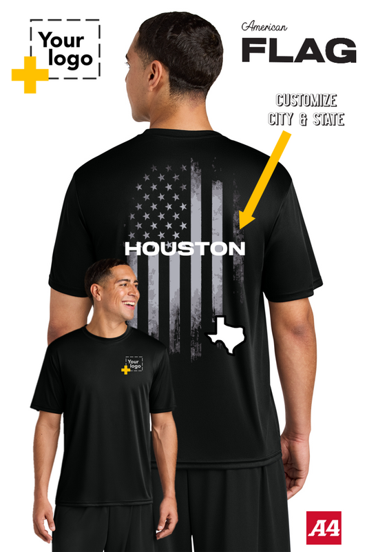 Custom A4 Cooling Performance Tee - FLAG