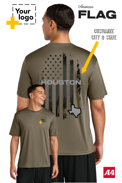 Custom A4 Cooling Performance Tee - FLAG