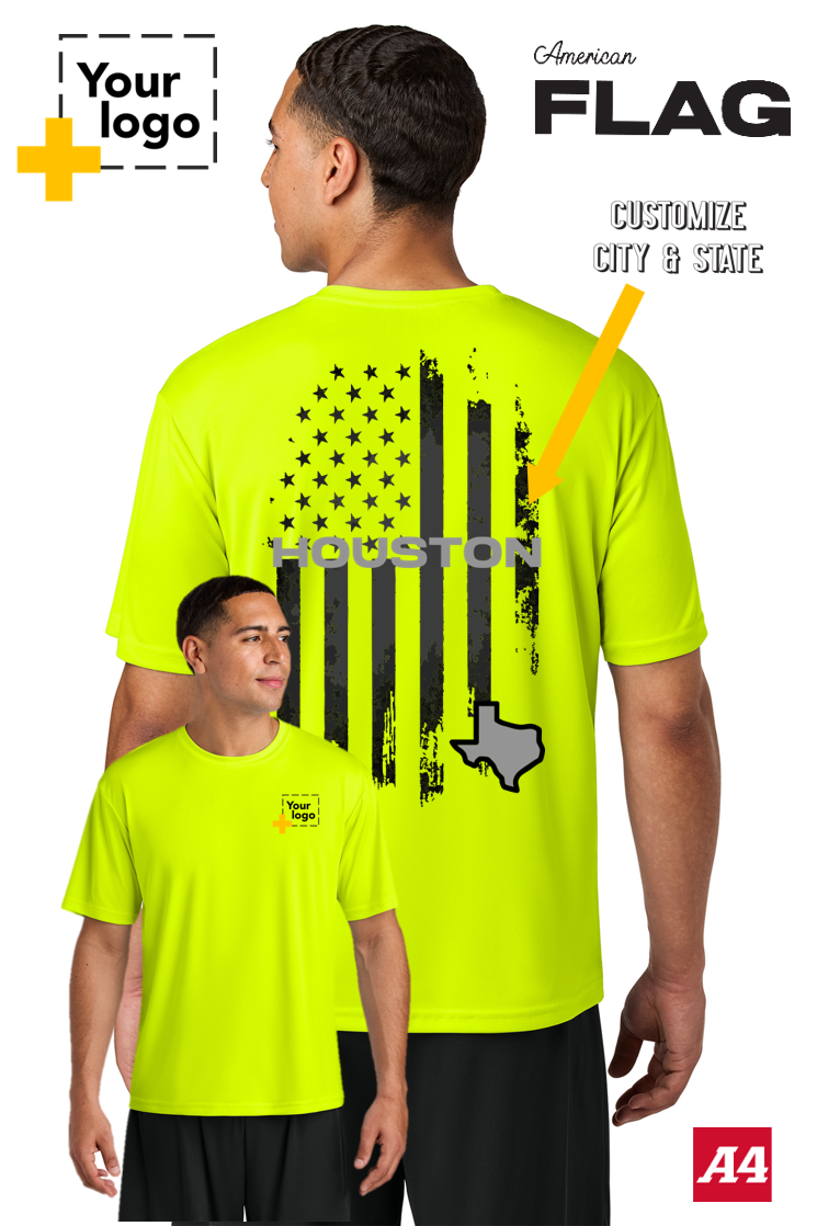 Custom A4 Cooling Performance Tee - FLAG