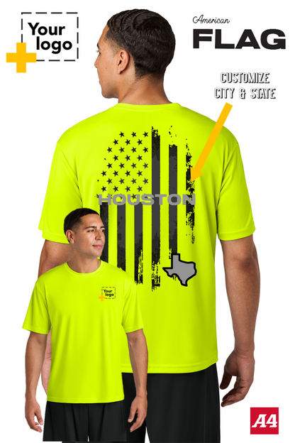 Custom A4 Cooling Performance Tee - FLAG
