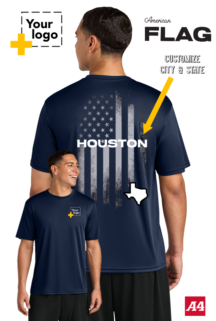 Custom A4 Cooling Performance Tee - FLAG