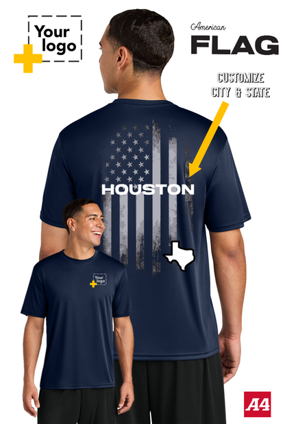 Custom A4 Cooling Performance Tee - FLAG