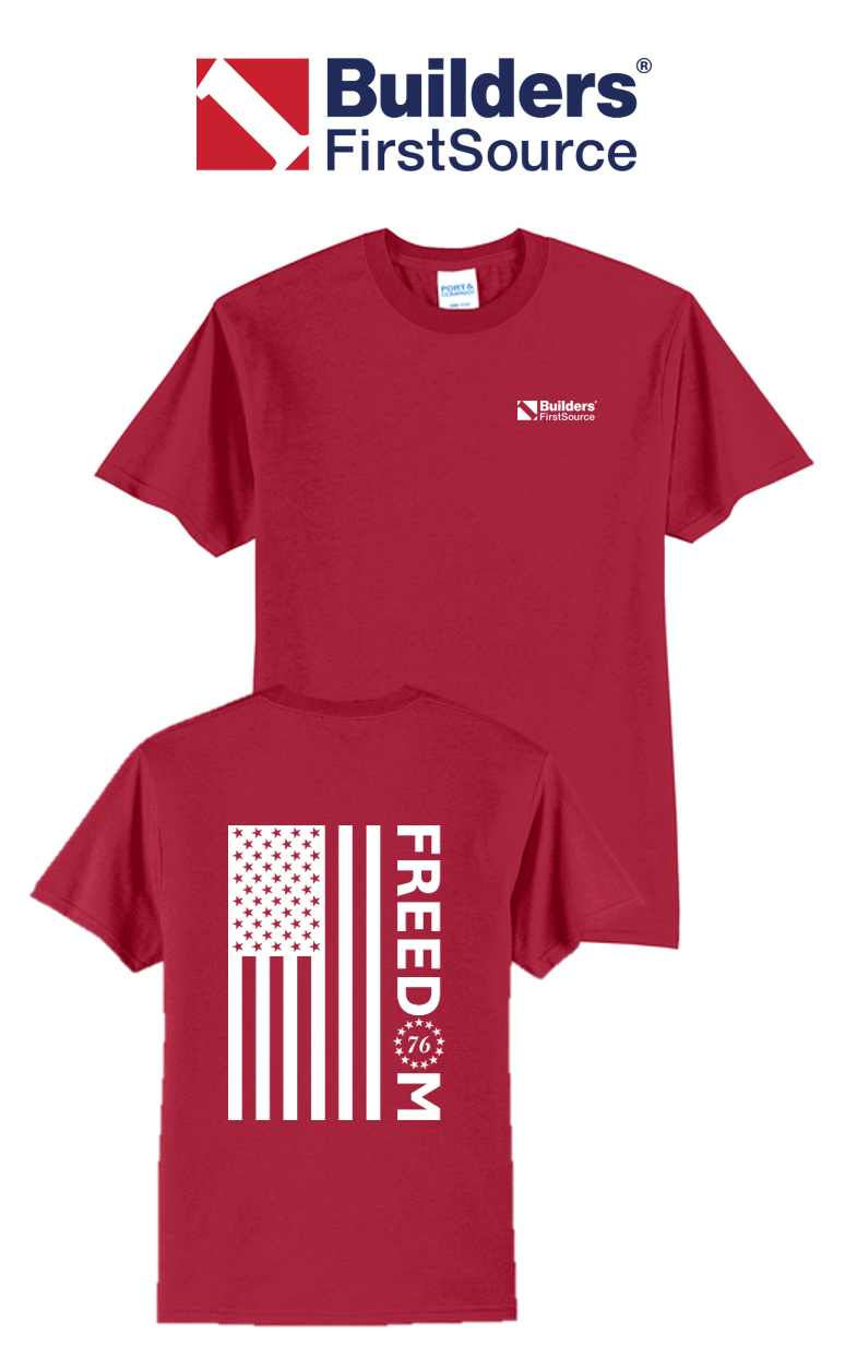 America 250 Port & Co™ Core Blend Tee - Freedom FULL FLAG