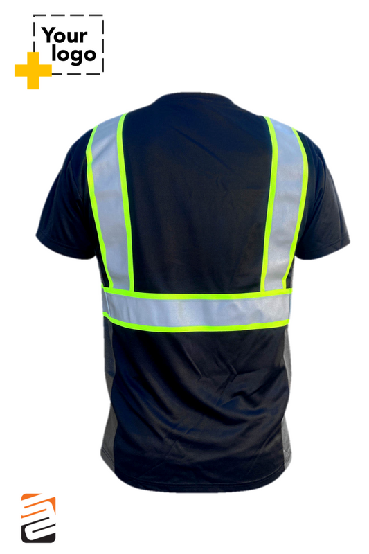 Cooling Performance Short Sleeve Class 2 - Type-R  - Safety Shirt - Black
