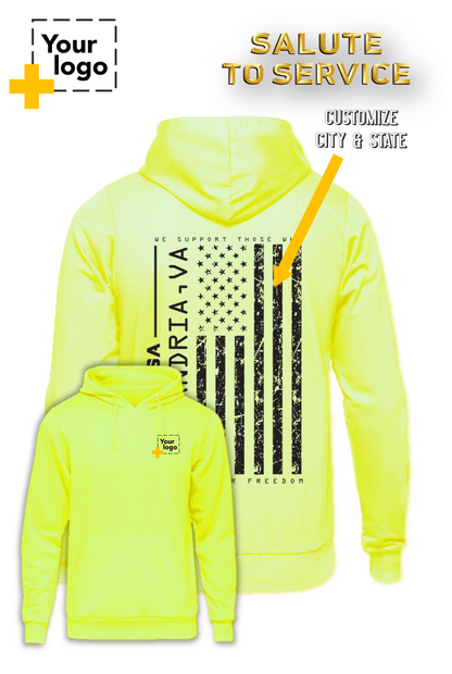 Custom Core Fleece Pullover Hooded Sweatshirt - Salute to Service