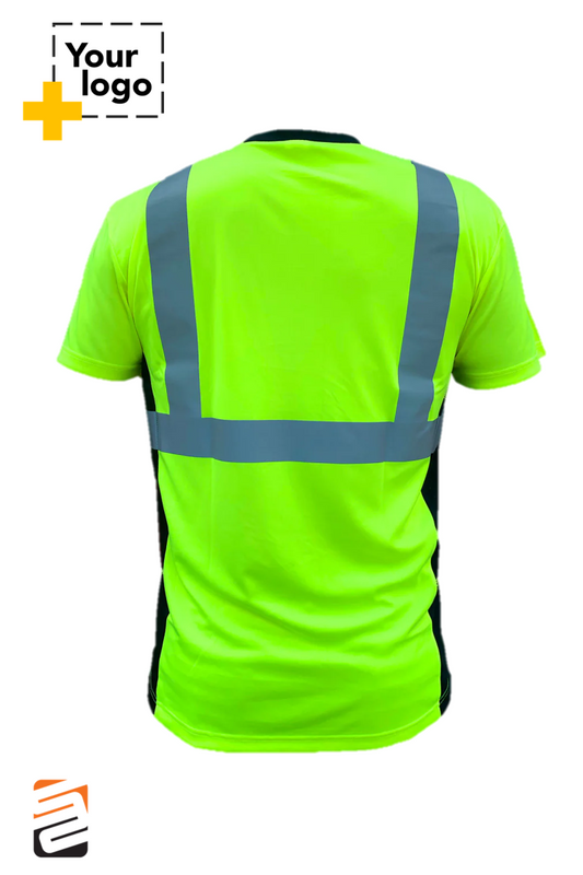Cooling Performance Short Sleeve Class 2 - Type-R  - Safety Shirt - Safety Green