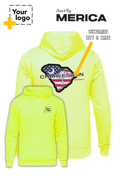 Custom Core Fleece Pullover Hooded Sweatshirt - Merica State
