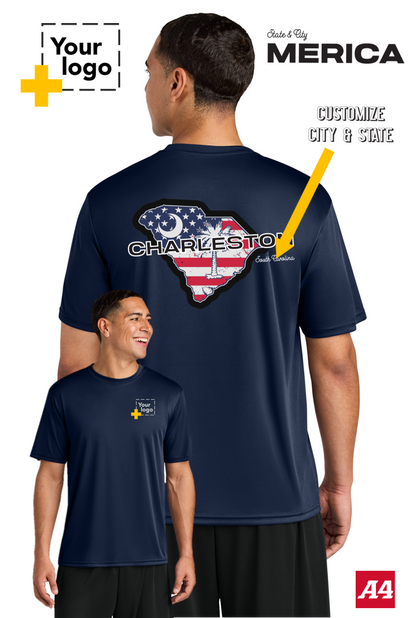Custom A4 Cooling Performance Tee - Merica State