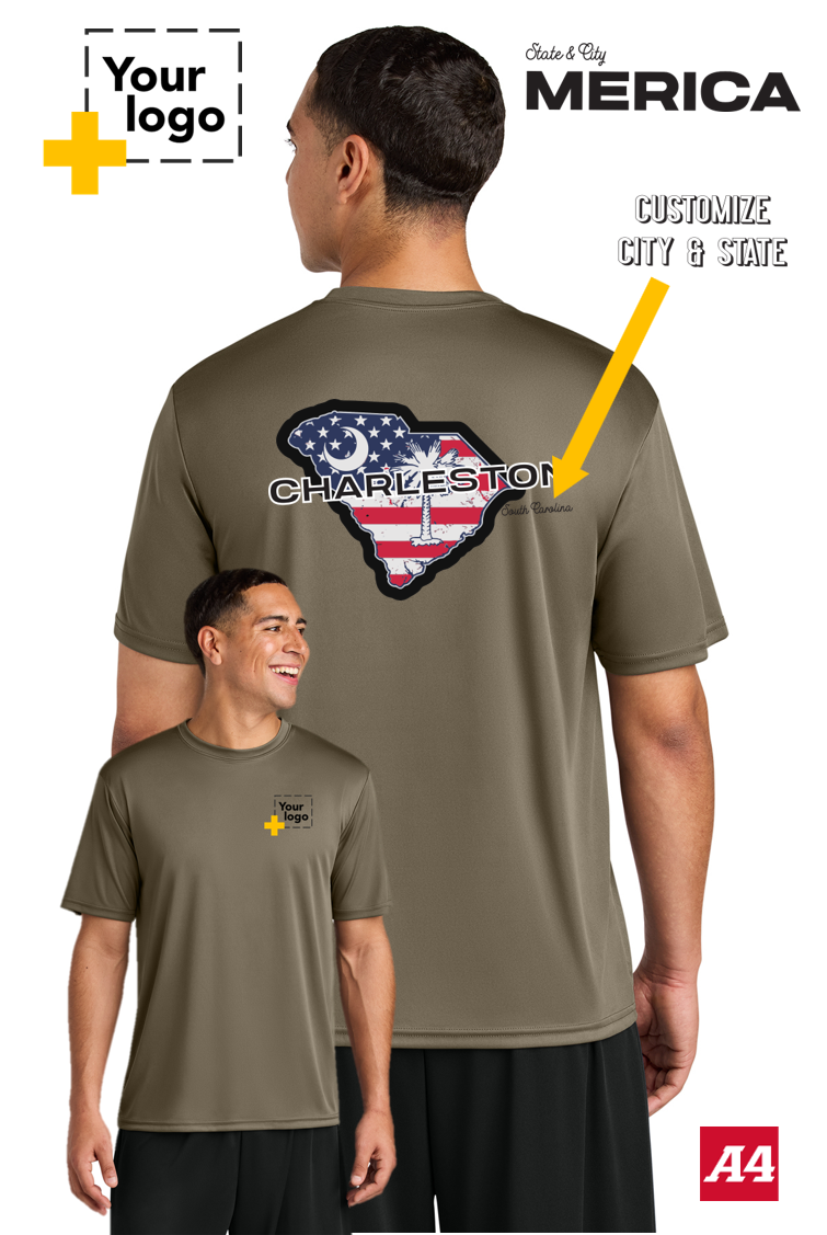 Custom A4 Cooling Performance Tee - Merica State