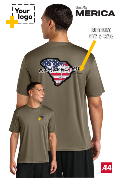 Custom A4 Cooling Performance Tee - Merica State
