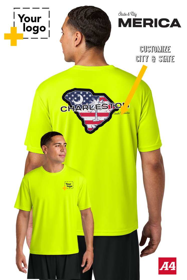 Custom A4 Cooling Performance Tee - Merica State