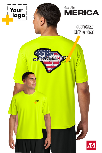 Custom A4 Cooling Performance Tee - Merica State