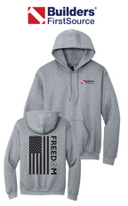 America 250 Port & Co™ Core Fleece Pullover Hooded Sweatshirt - Freedom FULL FLAG