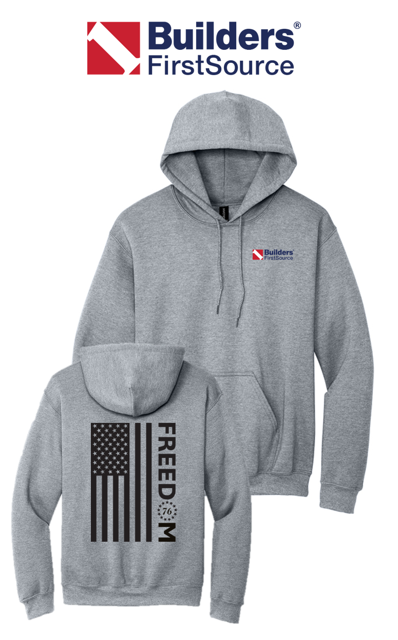 America 250 Port & Co™ Core Fleece Pullover Hooded Sweatshirt - Freedom FULL FLAG