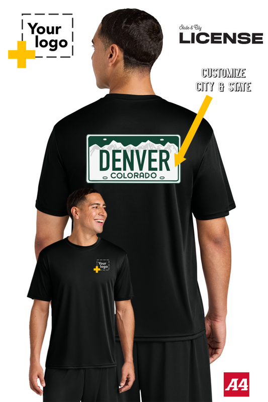Custom A4 Cooling Performance Tee - License Plate