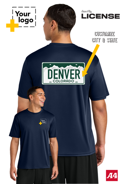 Custom A4 Cooling Performance Tee - License Plate