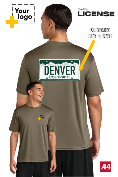 Custom A4 Cooling Performance Tee - License Plate
