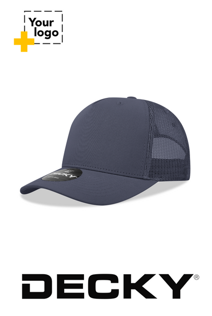 Decky 5 Panel Mid Profile Structured Cotton Blend Trucker