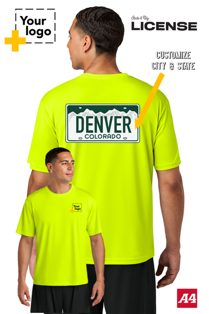 Custom A4 Cooling Performance Tee - License Plate