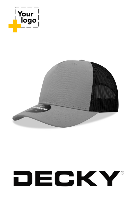 Decky 5 Panel Mid Profile Structured Cotton Blend Trucker