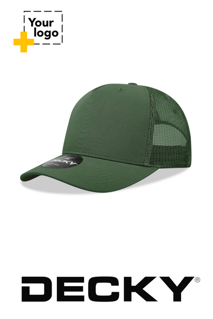 Decky 5 Panel Mid Profile Structured Cotton Blend Trucker
