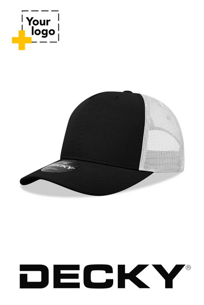 Decky 5 Panel Mid Profile Structured Cotton Blend Trucker