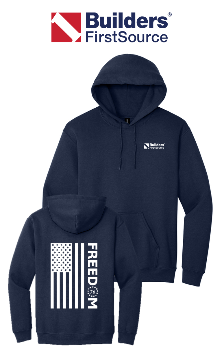 America 250 Port & Co™ Core Fleece Pullover Hooded Sweatshirt - Freedom FULL FLAG
