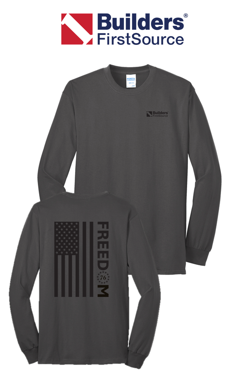 America 250 Port & Co™ Long Sleeve Core Blend Tee - Freedom FULL FLAG