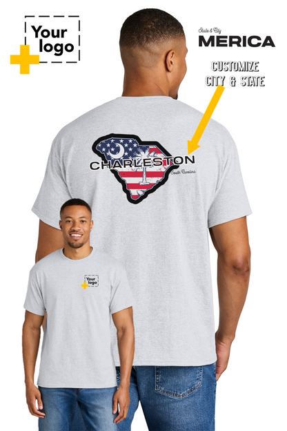 Custom Gildan® DryBlend® 50 Cotton/50 Poly T-Shirt - Merica State