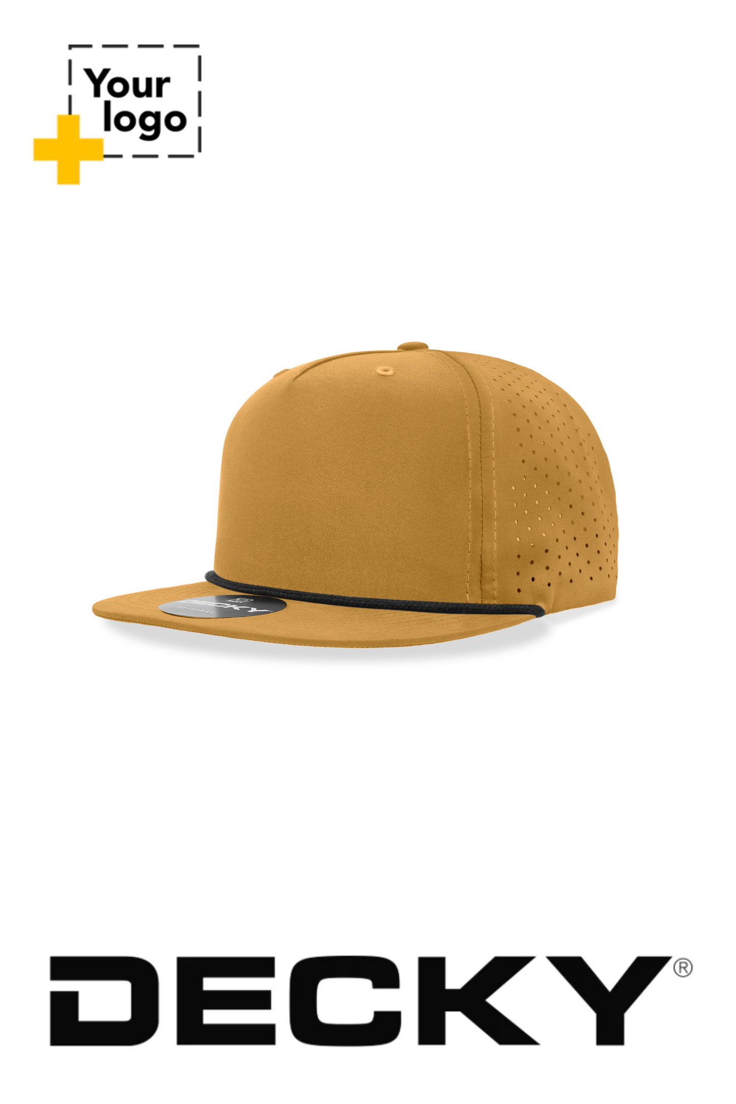 Decky 5 Panel High Profile Relaxed Perforated Performance Rope Hat