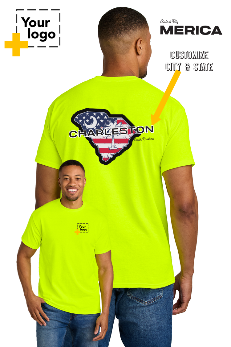 Custom Gildan® DryBlend® 50 Cotton/50 Poly T-Shirt - Merica State