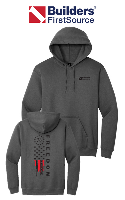 America 250 Port & Co™ Core Fleece Pullover Hooded Sweatshirt - Freedom Tattered Banner