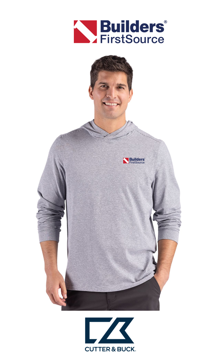 Cutter & Buck Adapt Recycled Soft Knit Stripe Mens Hooded Pullover