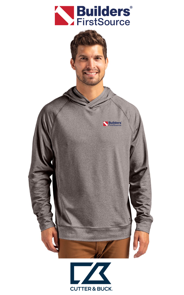 Cutter & Buck Adapt Recycled Soft Knit Stretch Mens Heathered Hooded Pullover